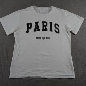 Anine Bing Paris Logo T-shirt Medium White